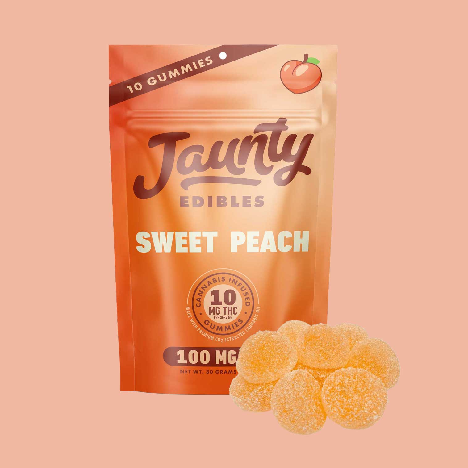 Jaunty Sweet Peach Gummies