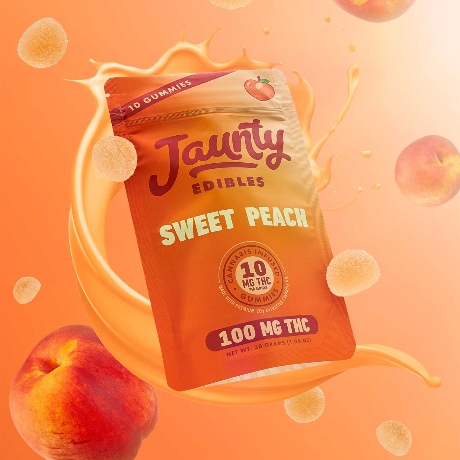 Jaunty Sweet Peach Edibles