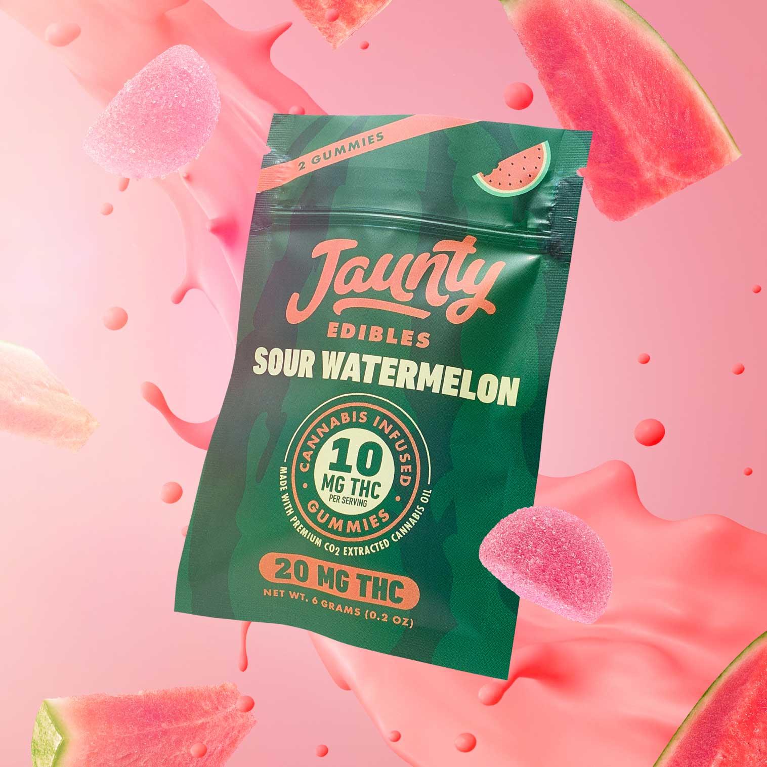 Jaunty Sour Watermelon Edibles