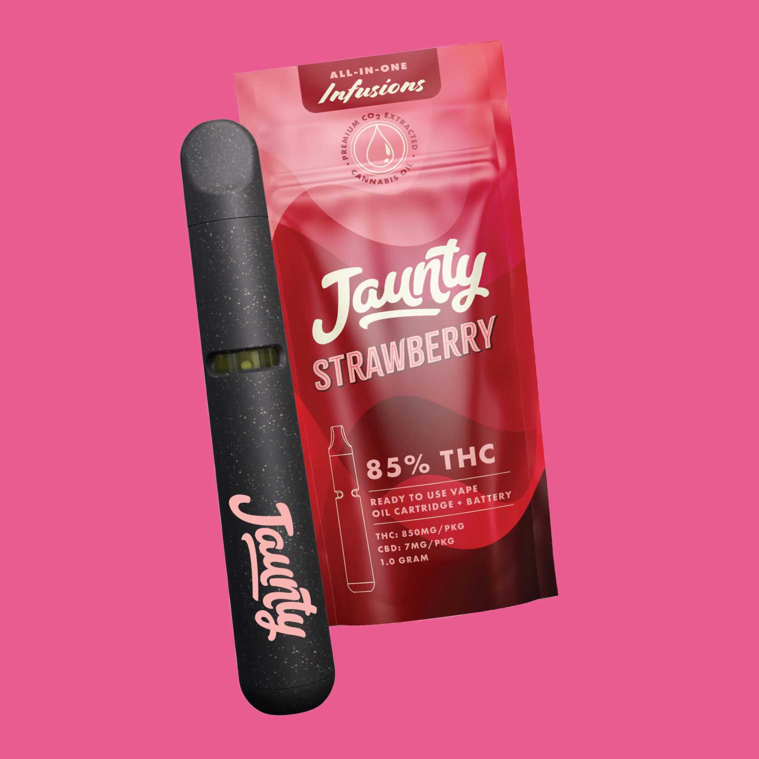 Jaunty Strawberry All-in-One Infusions Vaporizer