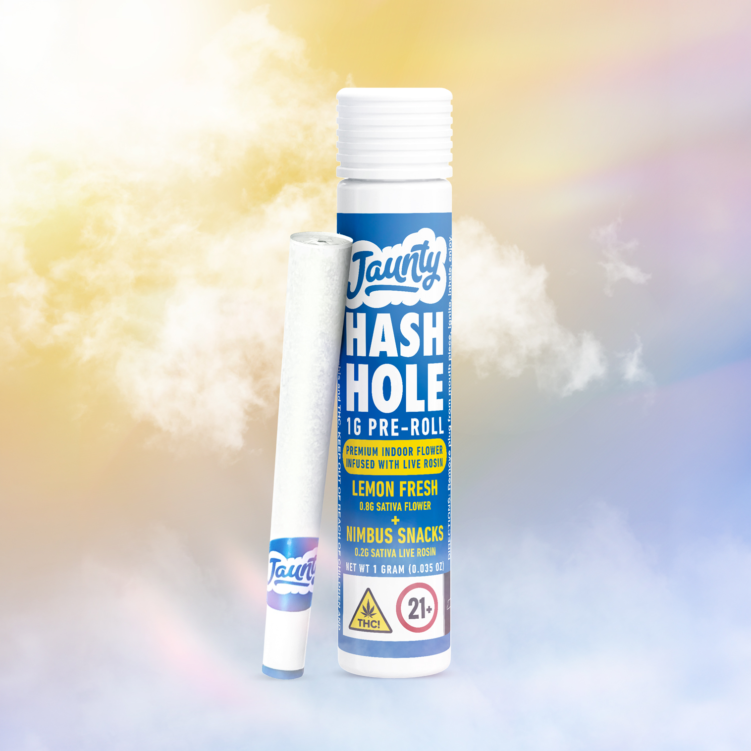 Jaunty Lemon Fresh Nimbus Snacks Hash Hole Pre Roll