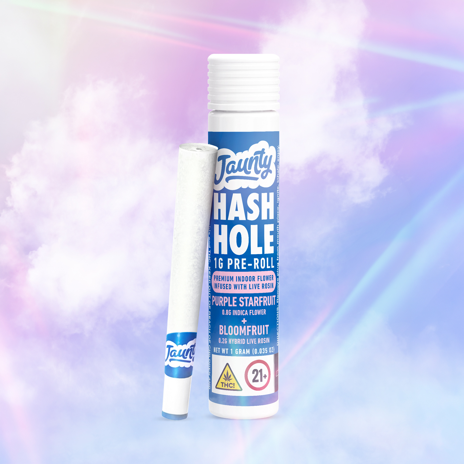 Jaunty Purple Starfruit Bloomfruit Hash Hole Pre Roll