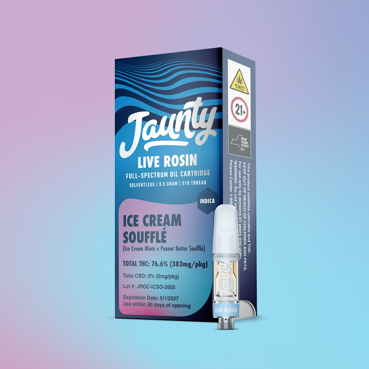Ice Cream Soufflé Live Rosin Vape Cartridge