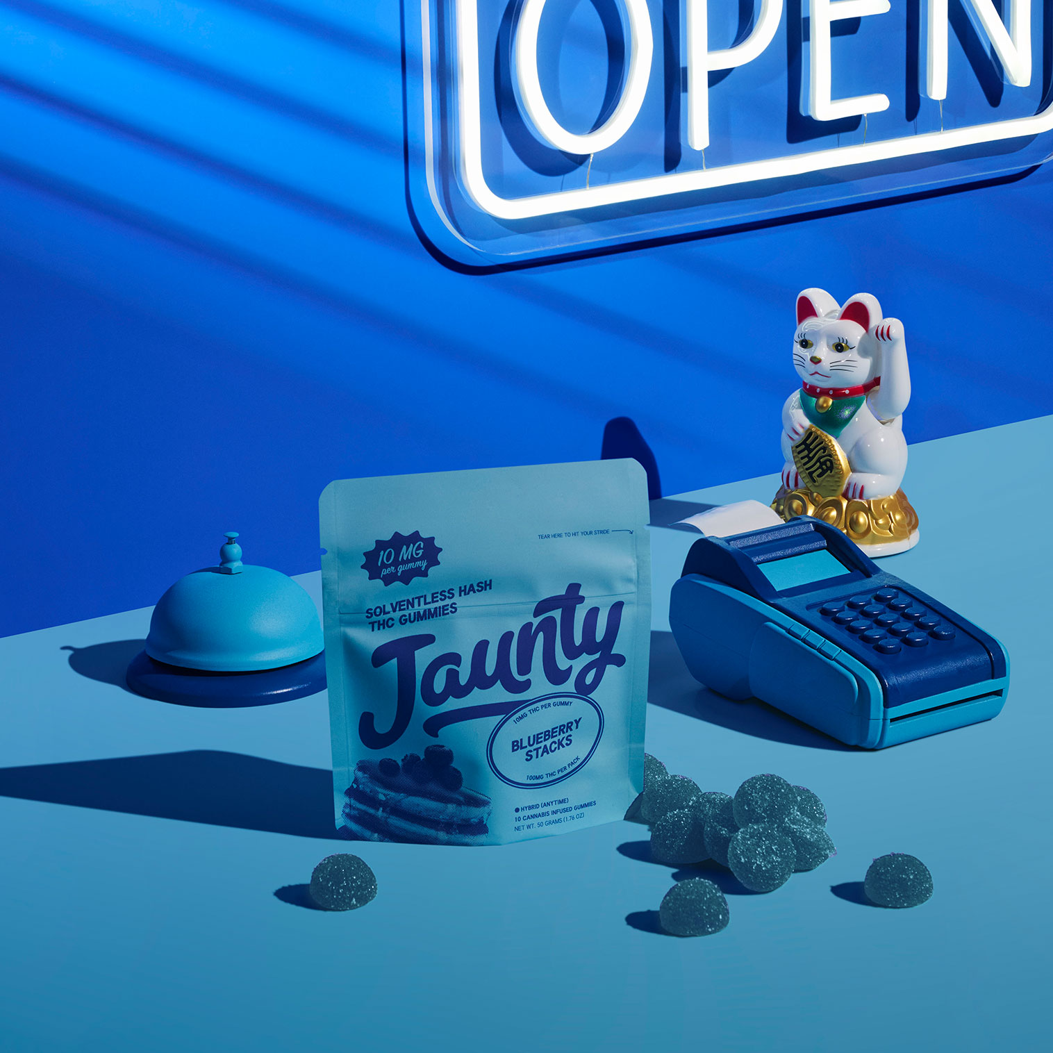 Jaunty Blueberry Stacks Hash Gummies